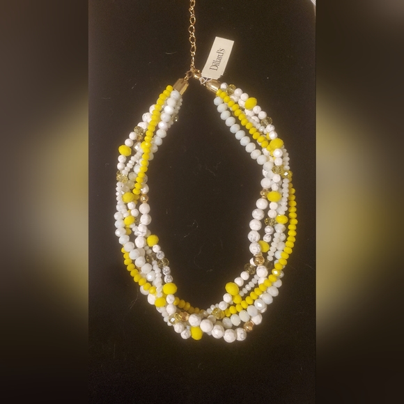 NWT Dillard's Twisted Multi Strand Beaded Necklace. - Picture 10 of 16